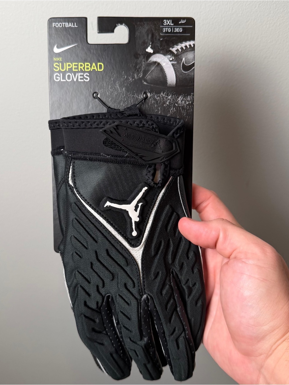 Nike Jordan Superbad Football Gloves Black White Men’s 3XL XXXL DX4476 NEW